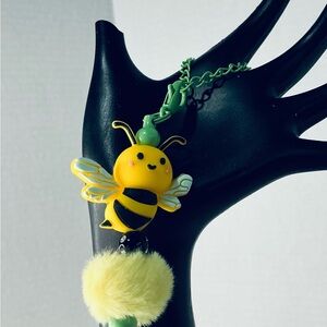 Yellow and Black Bee charm for a Tumblr or purse charm